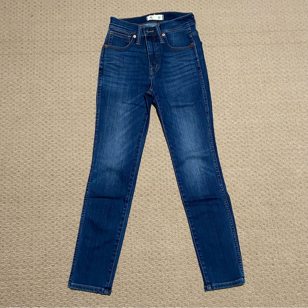 Madewell Dark Blue High-Rise Skinny Jeans